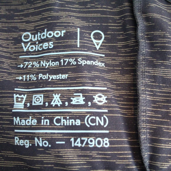 Outdoor Voices Navy Classic Fit Soft Nylon Spandex Long Sleeve Crewneck Shirt L - Picture 5 of 5